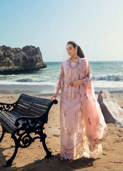 Al Zohaib Luxury Lawn Eid Collection – Embroidered 3PC Suit with Organza Dupatta