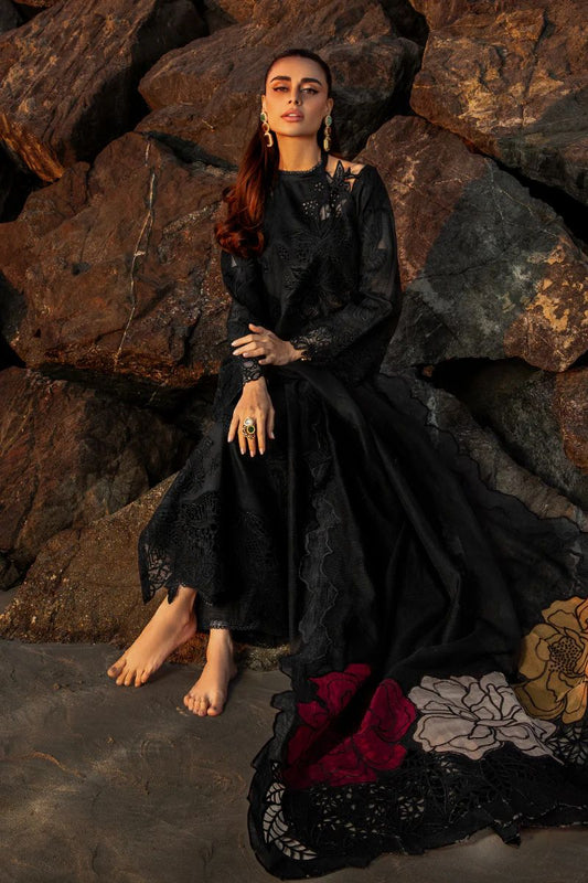 Rang Rasia Lawn Collection 3PC Unstitched Suit – Chikankari & Laser Embroidery with Khaadi Net Dupatta